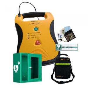 Defibtech Lifeline - Halfautomatische AED met Wandkast Groen