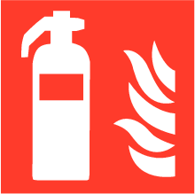 Pictogram Brandblusser - sticker 20x20cm