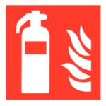 Pictogram Brandblusser - sticker 10x10 cm