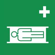 EHBO Pictogram met brancard