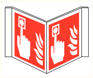 Pictogram Handbrandmelder - Bordje Panoramisch 30 x15cm