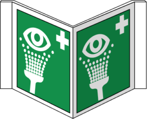 Pictogram Oogdouche - bordje panoramisch 30x15cm