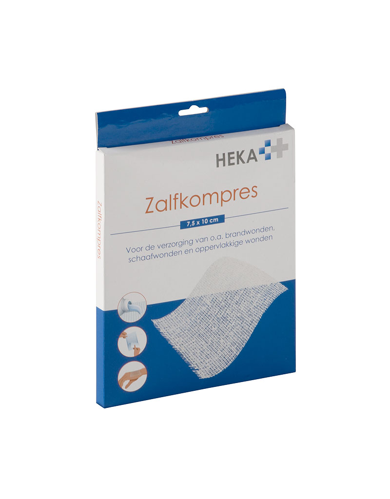 Zalfkompres - 7,5 x 10 cm niet verklevend - 6 stuks