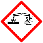 Pictogram Corrosieve Stoffen- Sticker Vinyl 25x25cm