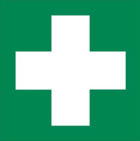 Pictogram EHBO post - bordje vlak 20x20cm Zelfklevend