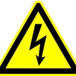 Pictogram Elektrische spanning - bordje 20x20x20cm