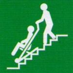 Pictogram Evacuatiestoel - bordje 20x20 cm