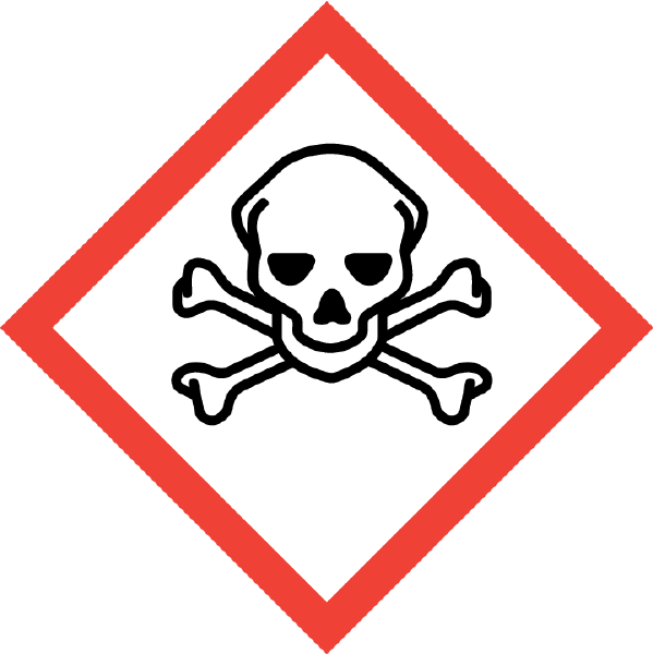 Pictogram Giftige Stoffen - bordje 25x25cm