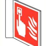 Pictogram Handbrandmelder - bordje haaks 20x20cm