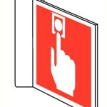 Pictogram Handbrandmelder - bordje haaks 20x20cm