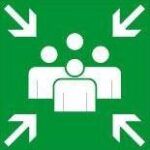 Pictogram Verzamelplaats - Sticker 25x25cm
