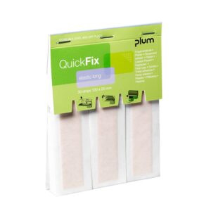 Navulling PLUM QuickFix Pleisterdispenser - textiel - 6 x 30 lange Vinger pleisters 12 x 2 cm - Textiel (Elastisch)