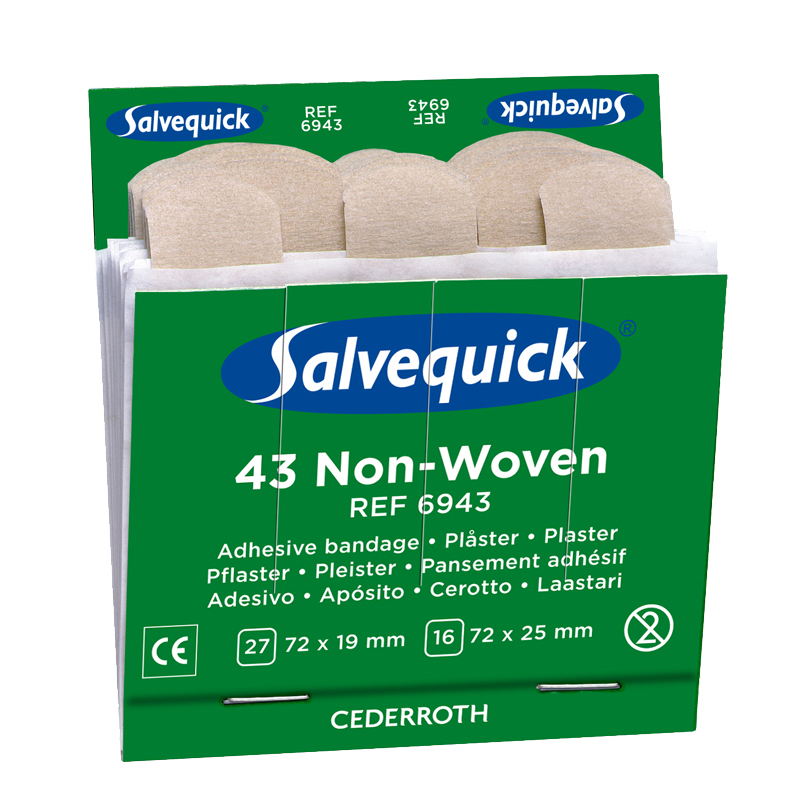 Navulling Salvequick 6943 - Non-woven - 6 x 45 pleisters