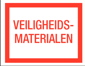 Pictogram Veiligheidsmaterialen - Sticker Vinyl 30x25cm