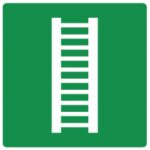 Pictogram vluchtladder - bordje vlak 20 x 20cm