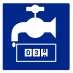 Pictogram Watermeter - sticker 20x20cm