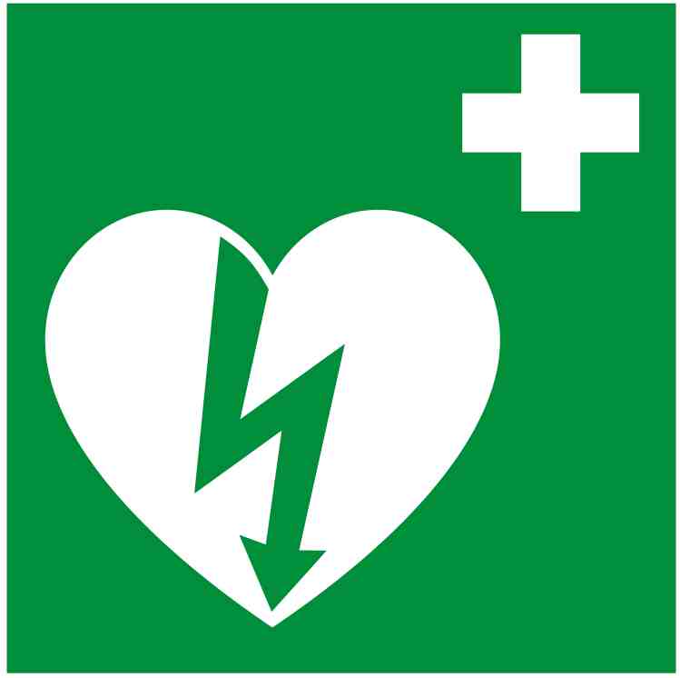Pictogram AED - Sticker 5x5cm