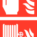 Pictogram Brandslanghaspel en Handmelder 15 x 30 cm