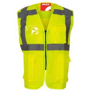 Veiligheidsvest Geel met Rits en Zakken - Maat M/L